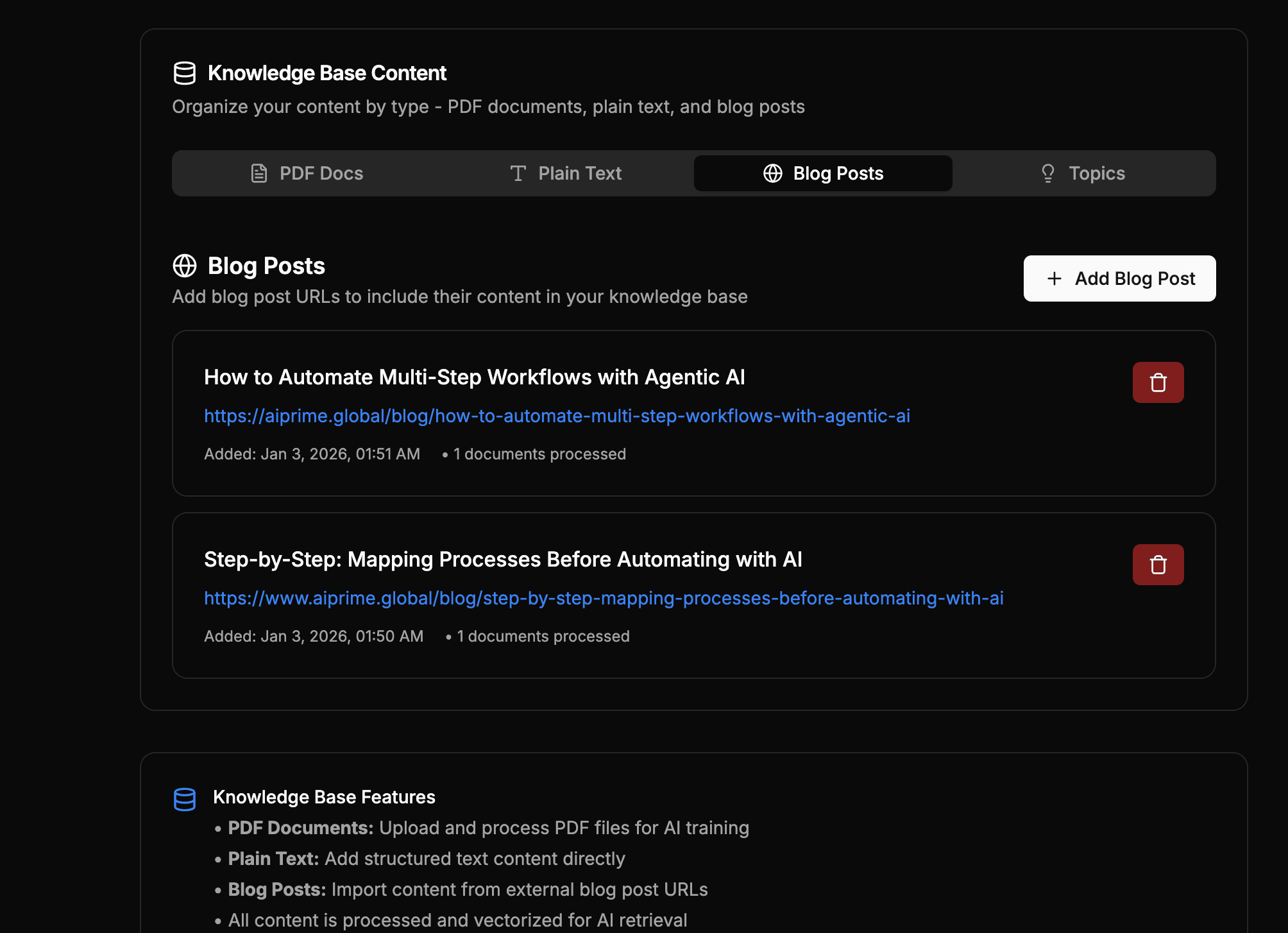 RAG knowledge base for generating LinkedIn posts from PDFs, notes, and blogs